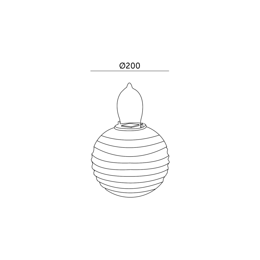 LED Solárne závesné svietidlo LED/0,02W/1,2V 3000K IP44 1xAAA 100 mAh