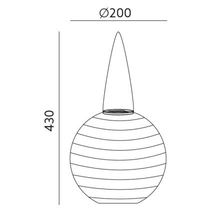 LED Solárne závesné svietidlo ORIGAMI LED/0,08W/1,2V 300mAh pr. 20 cm IP44