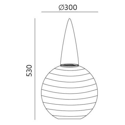 LED Solárne závesné svietidlo ORIGAMI LED/0,08W/1,2V 300mAh pr. 30 cm IP44