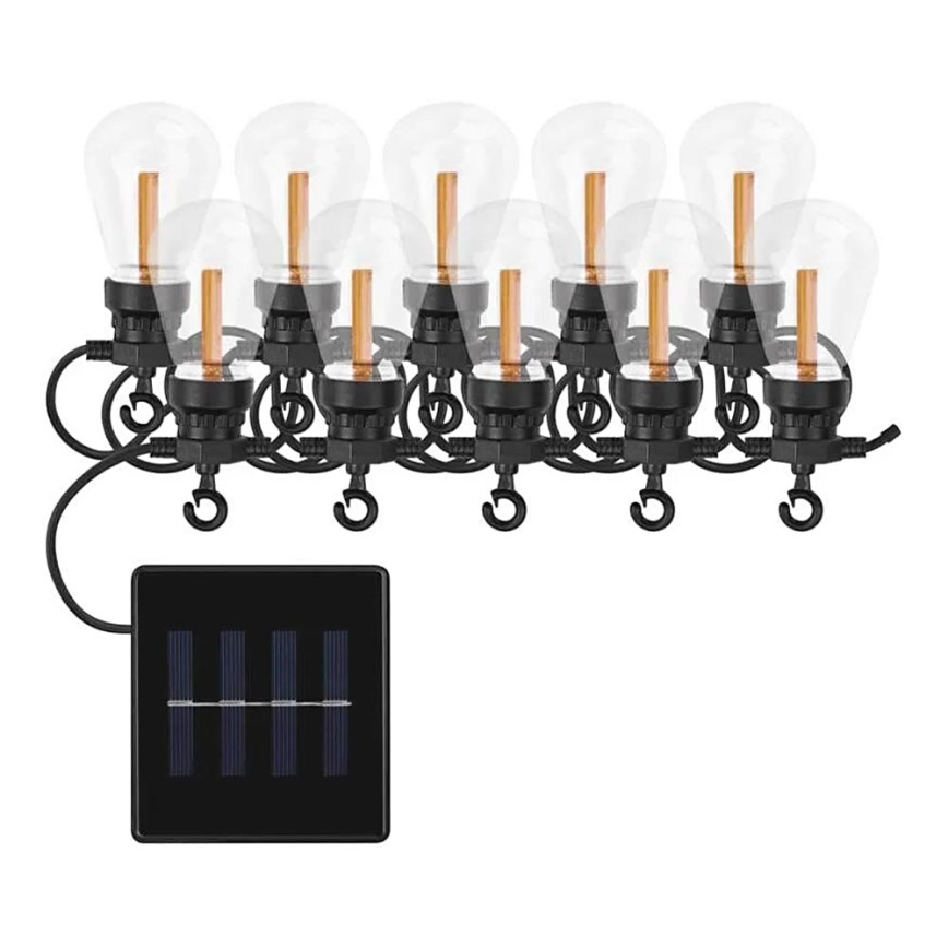 LED solárny dekoračný reťaz 10xLED/0,6W/1,2V 4,5m IP44 800 mAh