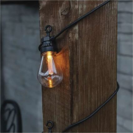 LED solárny dekoračný reťaz 10xLED/0,6W/1,2V 4,5m IP44 800 mAh