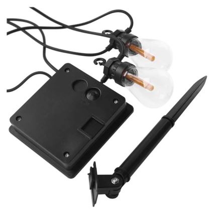 LED solárny dekoračný reťaz 10xLED/0,6W/1,2V 4,5m IP44 800 mAh