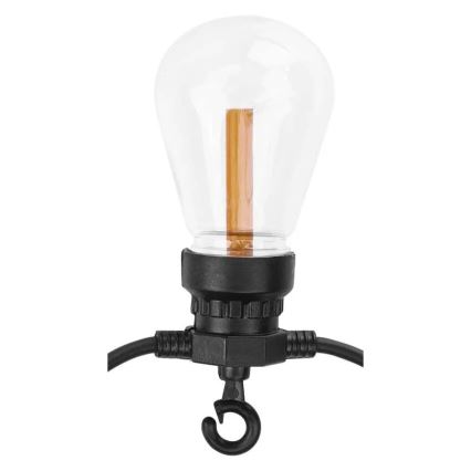 LED solárny dekoračný reťaz 10xLED/0,6W/1,2V 4,5m IP44 800 mAh