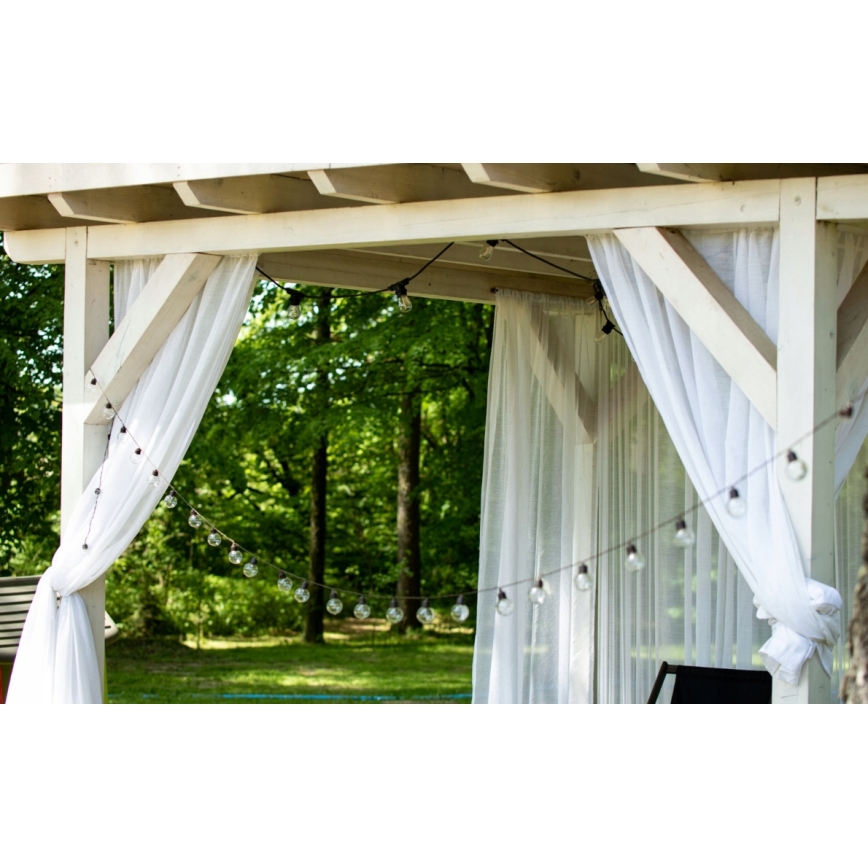 LED solárny dekoračný reťazec 20× LED / 8 funkcií 500 mAh 7,6 m IP67 teplá biela