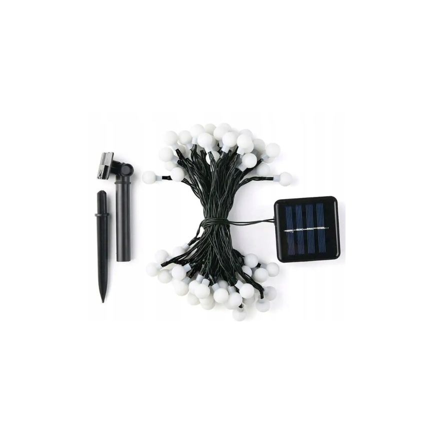 LED solárny dekoračný reťazec 50xLED/8 funkcií 500 mAh 9,5 m IP67 teplá biela