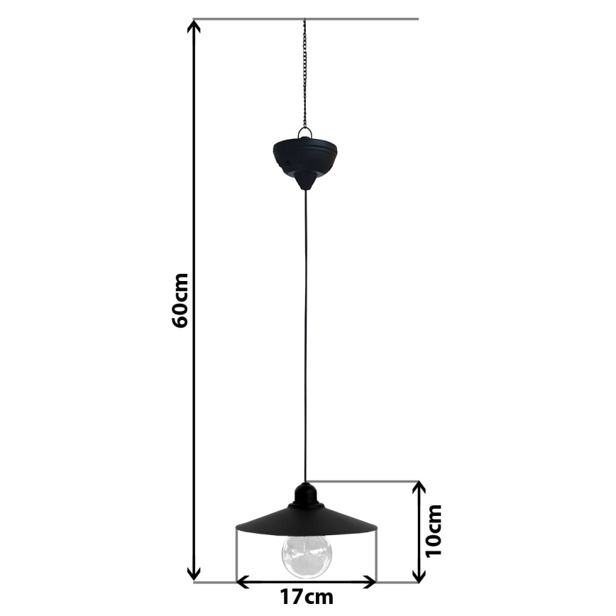 LED Solárny luster na lanku DINA 1,2V 200 mAh IP44