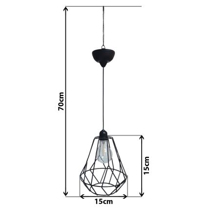 LED Solárny luster na lanku KATTY 1,2V 300 mAh IP44