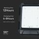LED Solárny reflektor LED/15W/3,7V IP65 4000K čierna + diaľkové ovládanie
