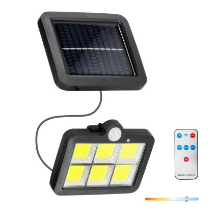 LED Solárny reflektor so senzorom LED/1,5W/3,7V 6000K IP44 1200 mAh