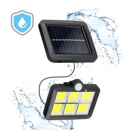 LED Solárny reflektor so senzorom LED/1,5W/3,7V 6000K IP44 1200 mAh