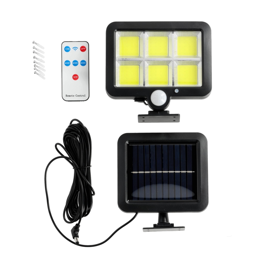 LED Solárny reflektor so senzorom LED/1,5W/3,7V 6000K IP44 1200 mAh