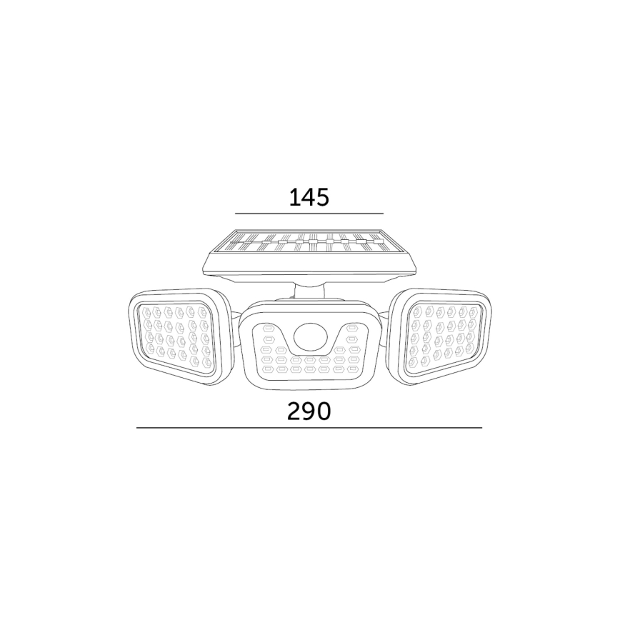 LED Solárny reflektor so senzorom LED/1,5W/3,7V 6000K IP44 2400 mAh
