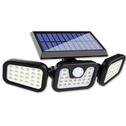LED Flexibilný solárny reflektor so senzorom LED/15W/3,7V 2400 mAh IP54 4500K