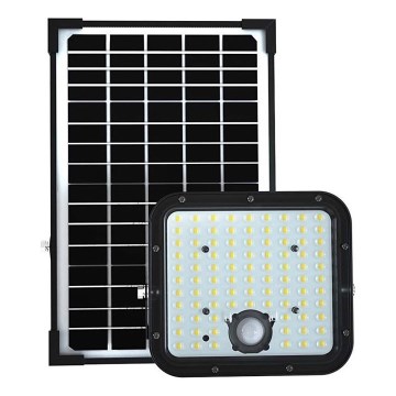 LED Solárny reflektor so senzorom LED/30W/6,4V 6400K + diaľkové ovládanie