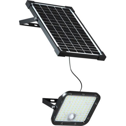 LED Solárny reflektor so senzorom LED/30W/6,4V 6400K + diaľkové ovládanie