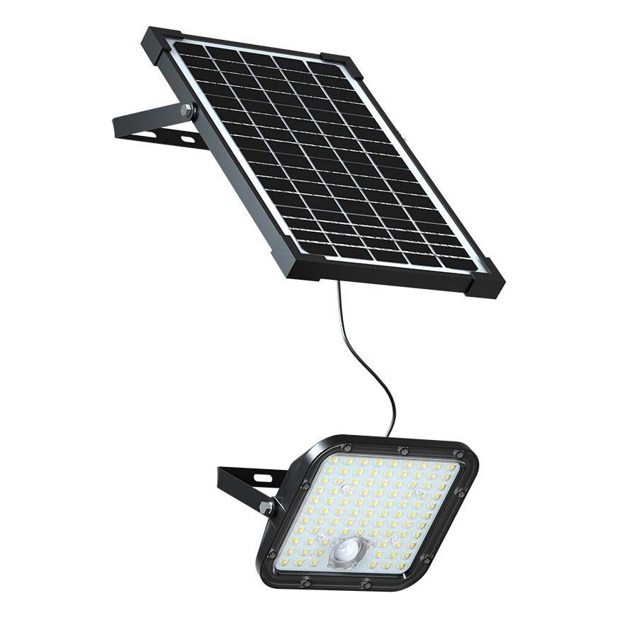 LED Solárny reflektor so senzorom LED/30W/6,4V 6400K + diaľkové ovládanie