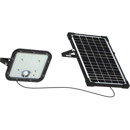 LED Solárny reflektor so senzorom LED/30W/6,4V 6400K + diaľkové ovládanie
