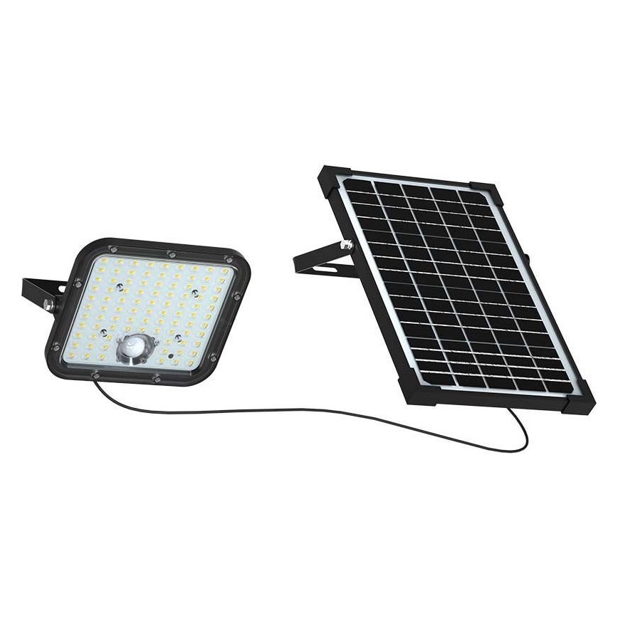 LED Solárny reflektor so senzorom LED/30W/6,4V 6400K + diaľkové ovládanie