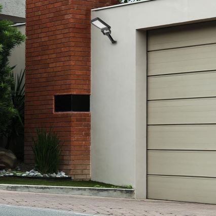 LED Solárny reflektor so senzorom LED/5W/3,7V 4000K 1500 mAh IP54 čierna