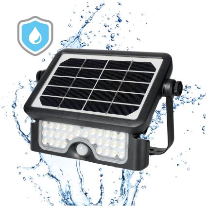 LED Solárny reflektor so senzorom LED/5W/3,7V 4000K IP65 3000 mAh