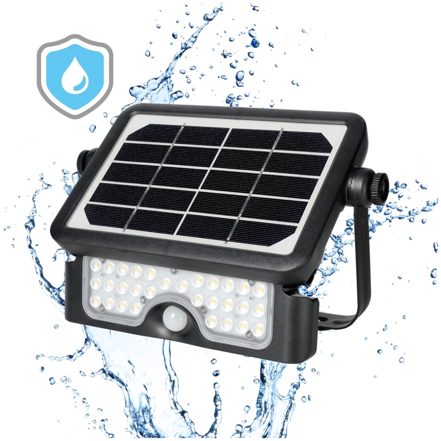 LED Solárny reflektor so senzorom LED/5W/3,7V 4000K IP65 3000 mAh
