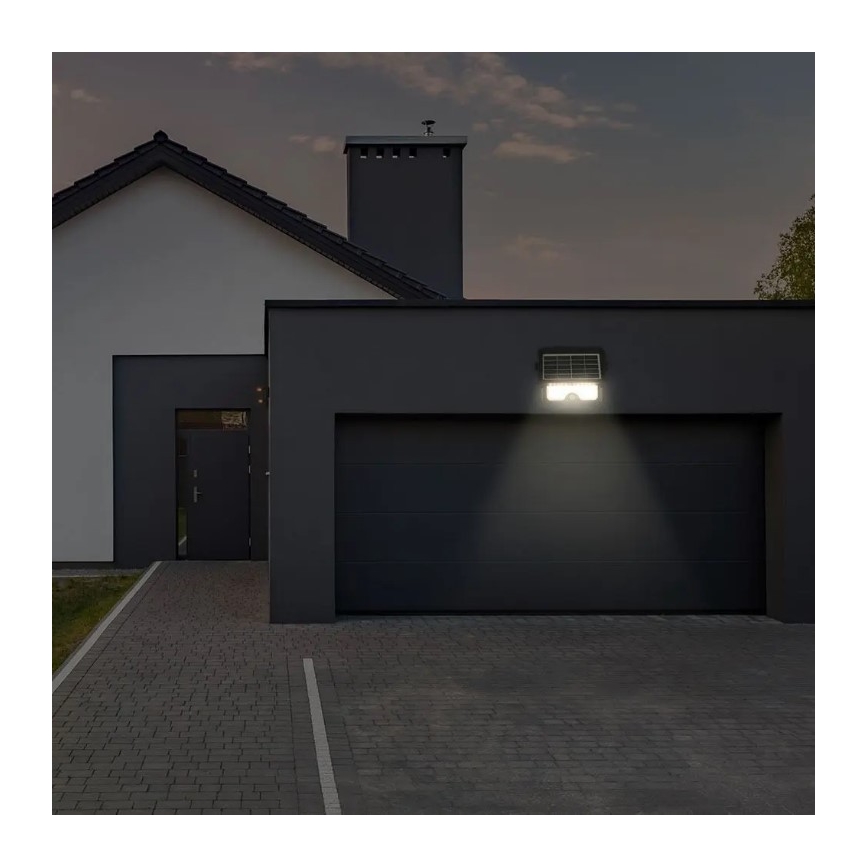 LED Solárny reflektor so senzorom LED/5W/3,7V IP65 4000K 3000 mAh