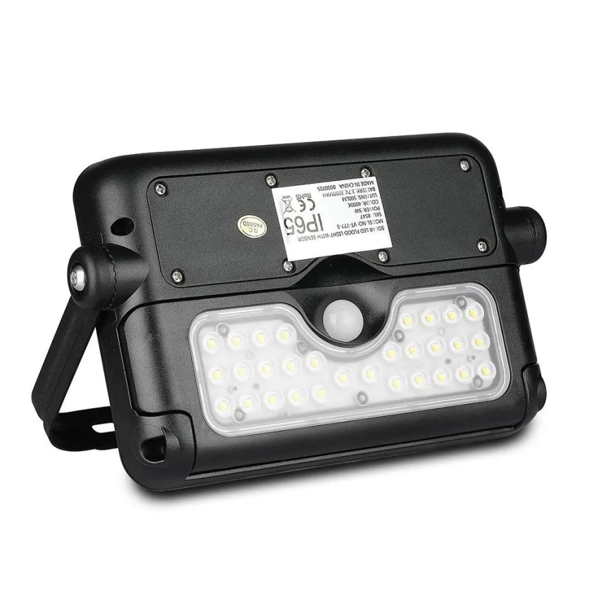 LED Solárny reflektor so senzorom LED/5W/3,7V IP65 4000K 3000 mAh