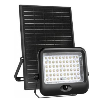 LED solárny reflektor so senzorom MHCS LED/20W/3,2V 3000/4000/6500K IP65 10000 mAh + diaľkové ovládanie
