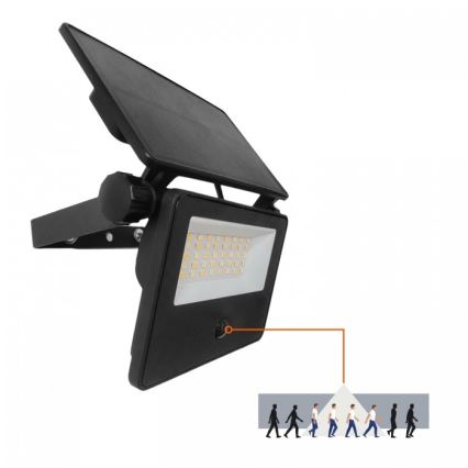 LED solárny reflektor so senzorom NCS G2 LED/20W/3,7V 3000/4000/6500K IP54 2600 mAh
