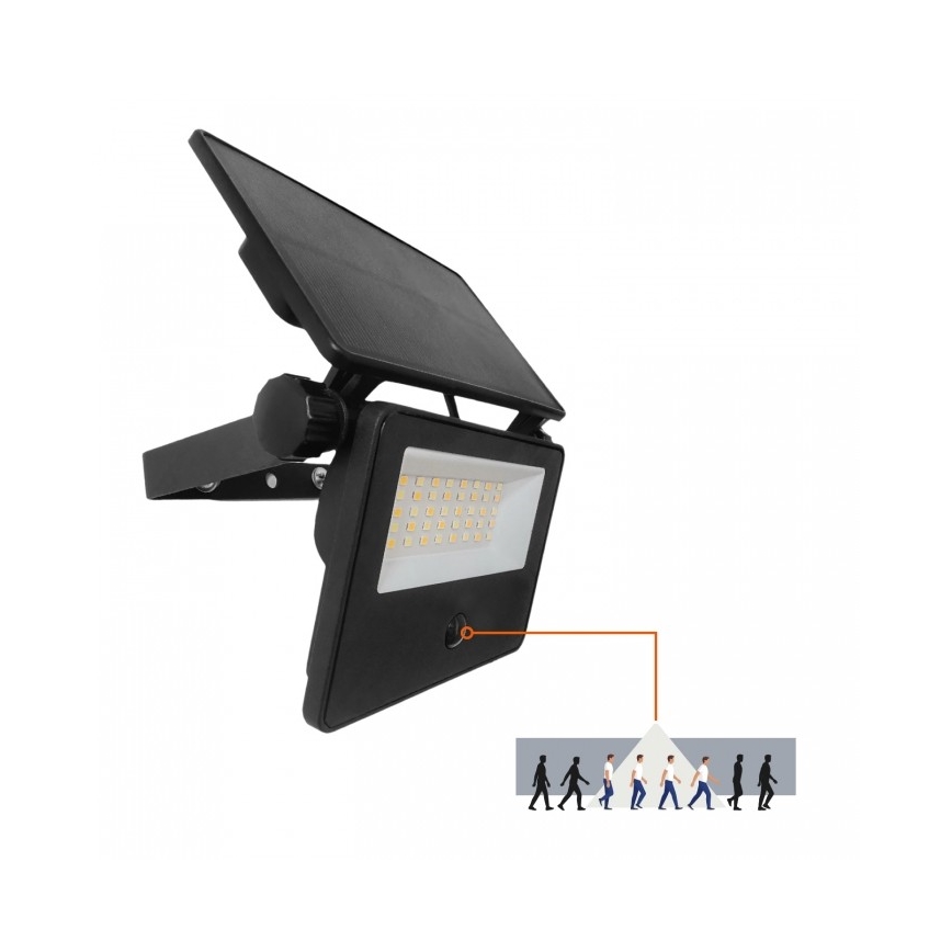 LED solárny reflektor so senzorom NCS G2 LED/20W/3,7V 3000/4000/6500K IP54 2600 mAh