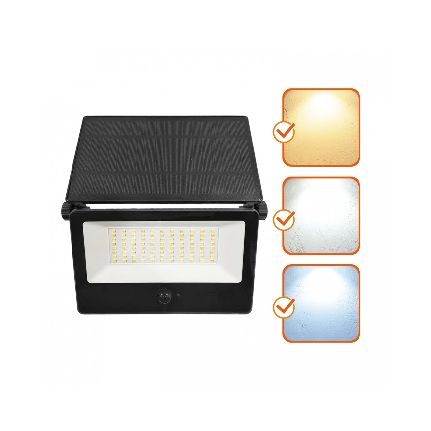 LED solárny reflektor so snímačom NCS G2 LED/30W/3,7V 3000/4000/6500K IP54 5200 mAh