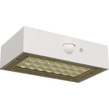 LED Solárny reflektor so senzorom pohybu LED/3,7V 1200mAh 4000K IP65 biela