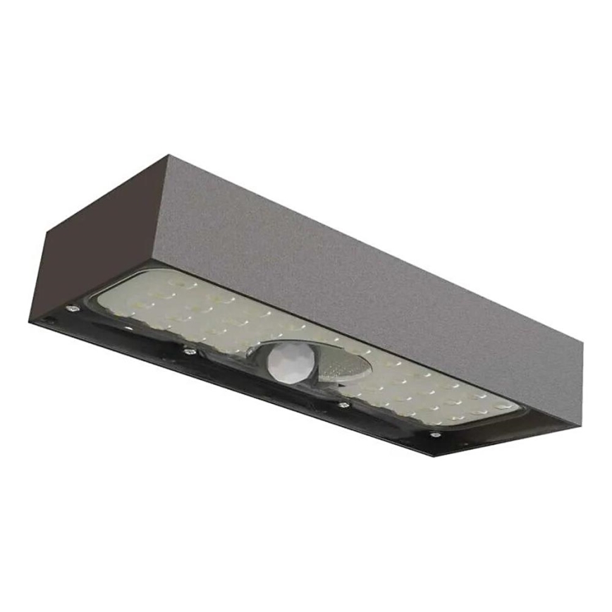 LED Solárny reflektor so senzorom pohybu LED/3,7V 3000mAh 4000K IP65 čierna