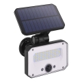 LED Solárny reflektor so senzorom pohybu SPILO LED/3,7V 3600mAh 3000K IP54 + diaľkové ovládanie