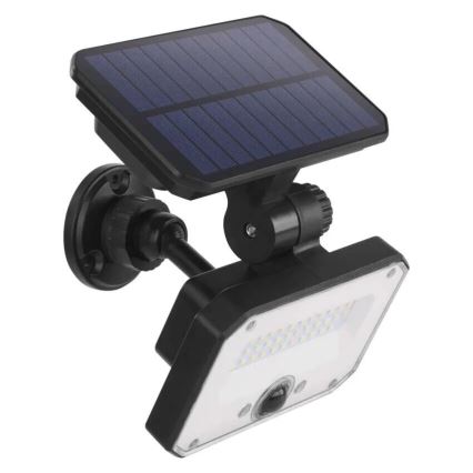 LED Solárny reflektor so senzorom pohybu SPILO LED/3,7V 3600mAh 3000K IP54 + diaľkové ovládanie
