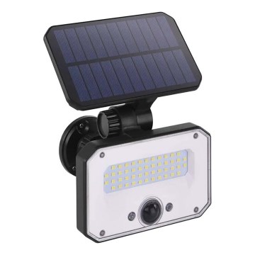 LED Solárny reflektor so senzorom pohybu SPILO LED/3,7V 3600mAh 4000K IP54 + diaľkové ovládanie