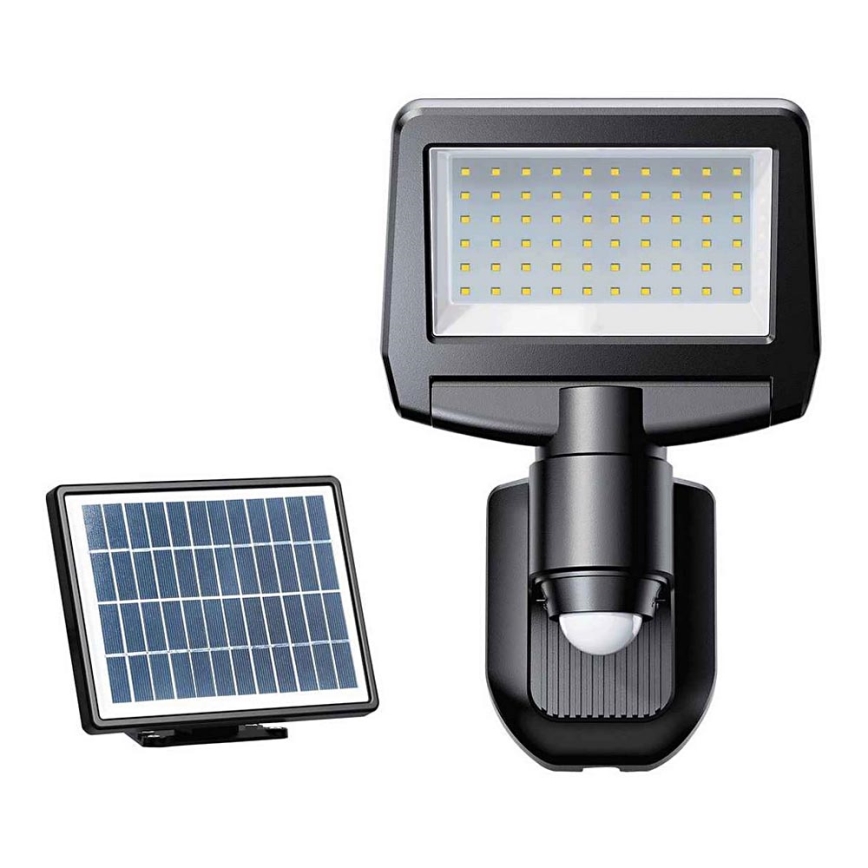 LED Solárny senzorový reflektor TOMI LED/10W/7,4V 1800 mAh IP44