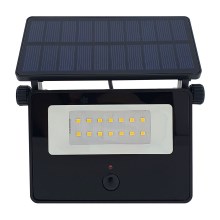 LED Solárny vonkajší reflektor so senzorom LED/2W/3,7V 4200K IP44