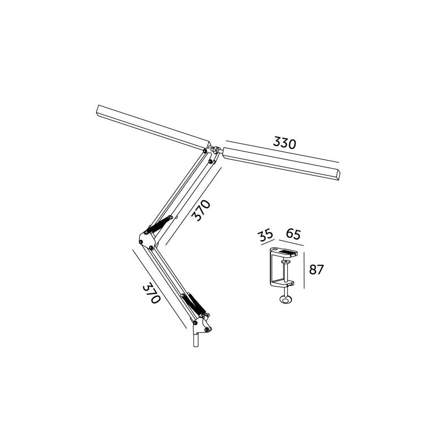 LED Stlmiteľná stolná lampa TENUIX DUO LED/15W/230V 3000-6000K biela