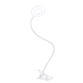 LED Stlmiteľná stolová lampa s klipom LED/8W/230V 3000/4000/5000K biela