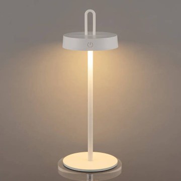 LED Stlmiteľná vonkajšia nabíjacia dotyková stolná lampa SHINE LED/1,5W/3,7V 3000 mAh IP44 biela