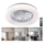 LED Stlmiteľné stropné svietidlo s ventilátorom VENTELUX LED/24W/230V 3000/4000/6500K pr. 45 cm biela + diaľkové ovládanie