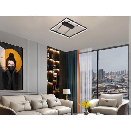 LED Stlmiteľný prisadený luster LED/55W/230V 3000-6500K + diaľkové ovládanie