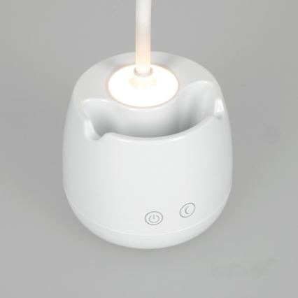 LED Stmievateľná flexibilná nabíjacia stolná lampa LUSIA LED/5W/5V 3000/4000K 1200 mAh biela
