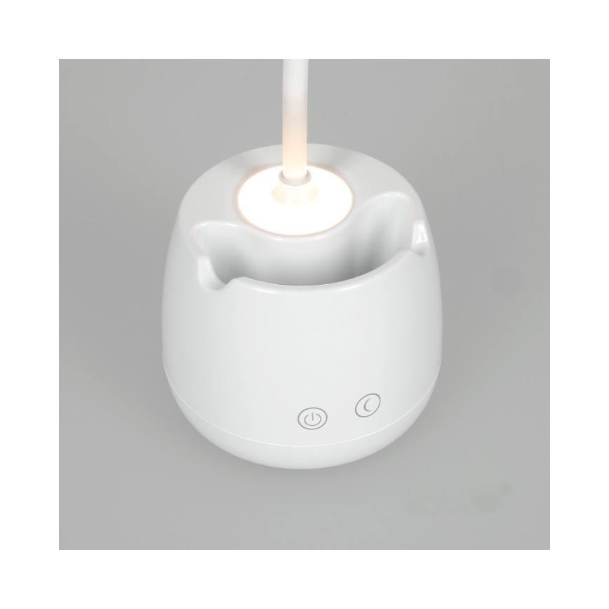 LED Stmievateľná flexibilná nabíjacia stolná lampa LUSIA LED/5W/5V 3000/4000K 1200 mAh biela