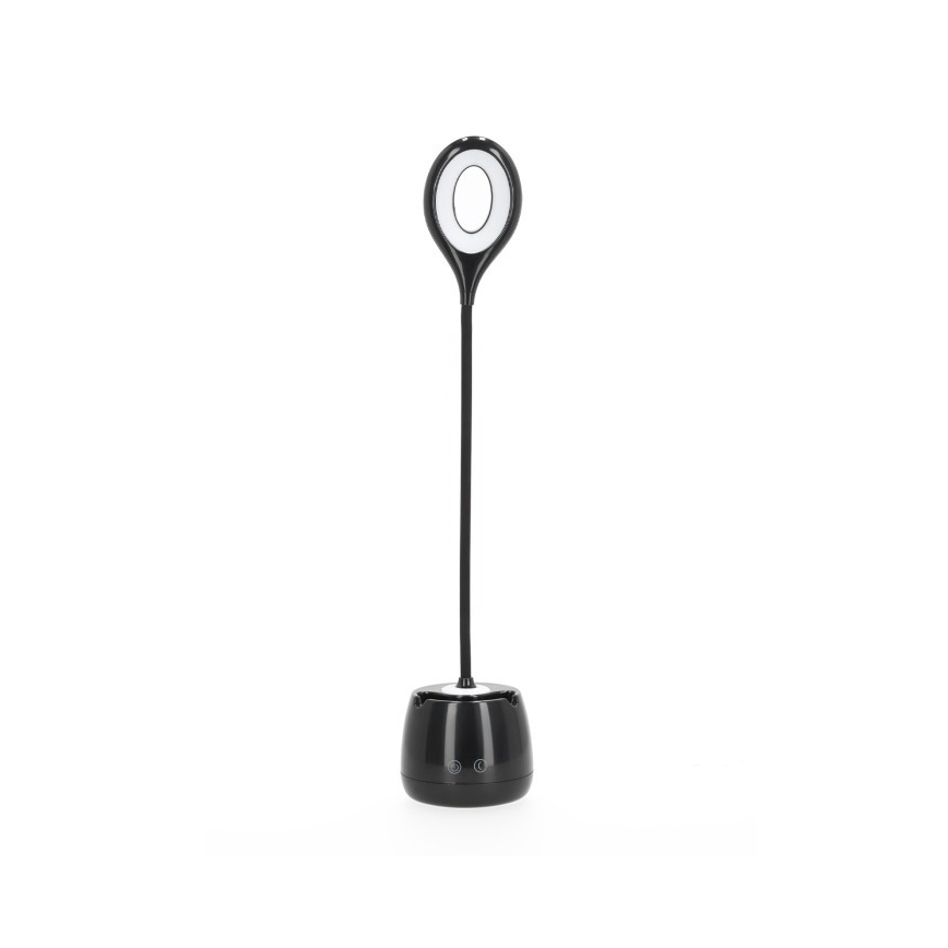 LED Stmievateľná flexibilná nabíjacia stolná lampa LUSIA LED/5W/5V 3000/4000K 1200 mAh čierna