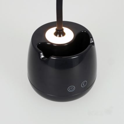 LED Stmievateľná flexibilná nabíjacia stolná lampa LUSIA LED/5W/5V 3000/4000K 1200 mAh čierna