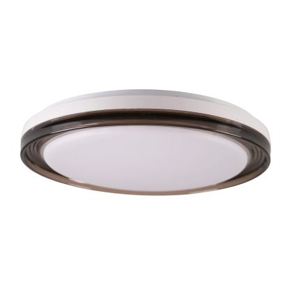 LED Stmievateľné kúpeľňové stropné svietidlo HALINA LED/48W/230V 3000-6000K pr. 38 cm IP44 čierna + diaľkové ovládanie