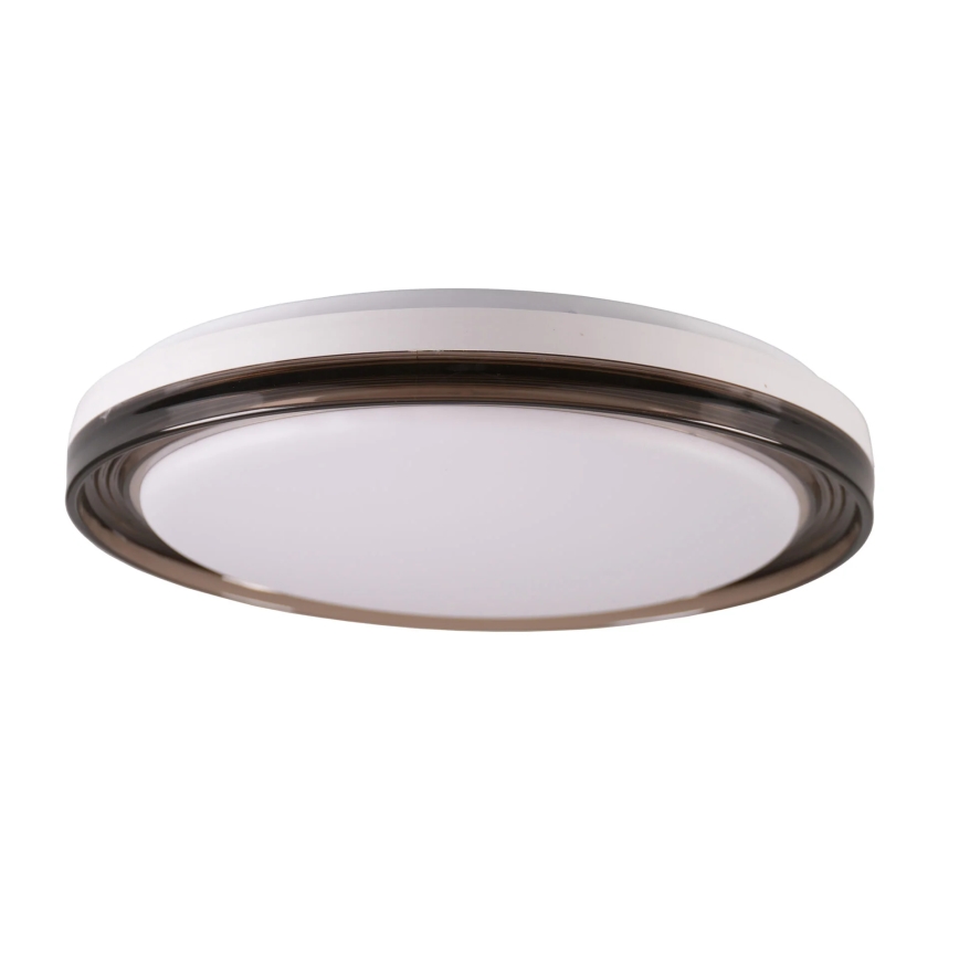 LED Stmievateľné kúpeľňové stropné svietidlo HALINA LED/48W/230V 3000-6000K pr. 38 cm IP44 čierna + diaľkové ovládanie