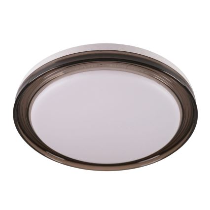 LED Stmievateľné kúpeľňové stropné svietidlo HALINA LED/48W/230V 3000-6000K pr. 38 cm IP44 čierna + diaľkové ovládanie